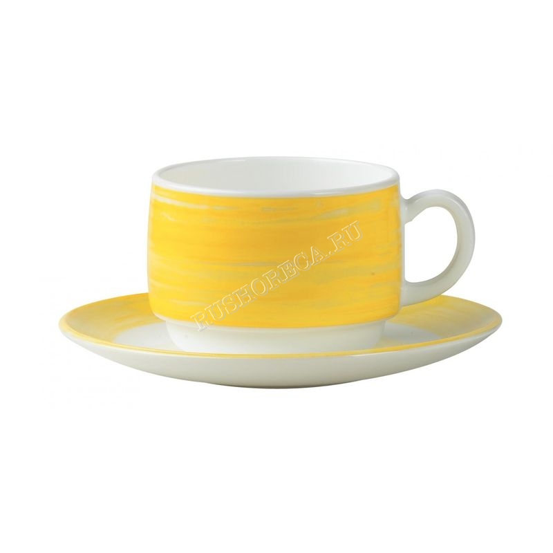 Блюдце Brush Yellow 140 мм