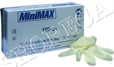 Перчатки латексные смотровые опудренные M