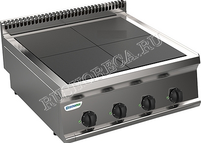 Плита 4 конфорочная 700 серии TECNOINOX PCU70E7 616091