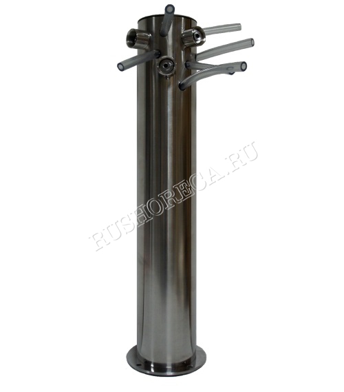 Колонна для пива Маяк 3 с сопров., нерж. (D89)